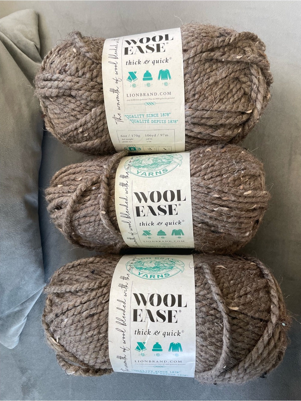 Lion Brand Wool Ease Thick & Quick Chunky Yarn - Barley